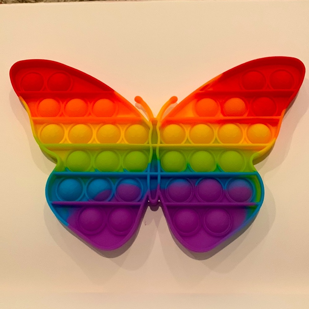 Rainbow butterfly pop it